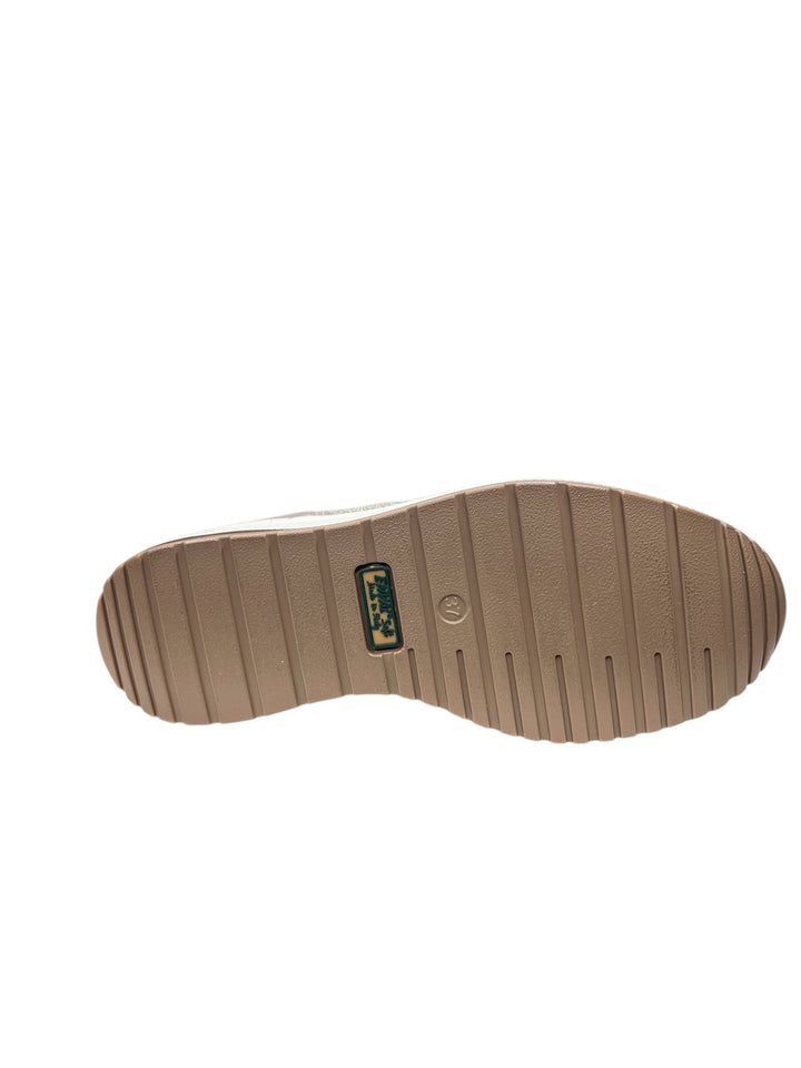 slip-on donna pelle enval soft art.7761522 taupe-platino