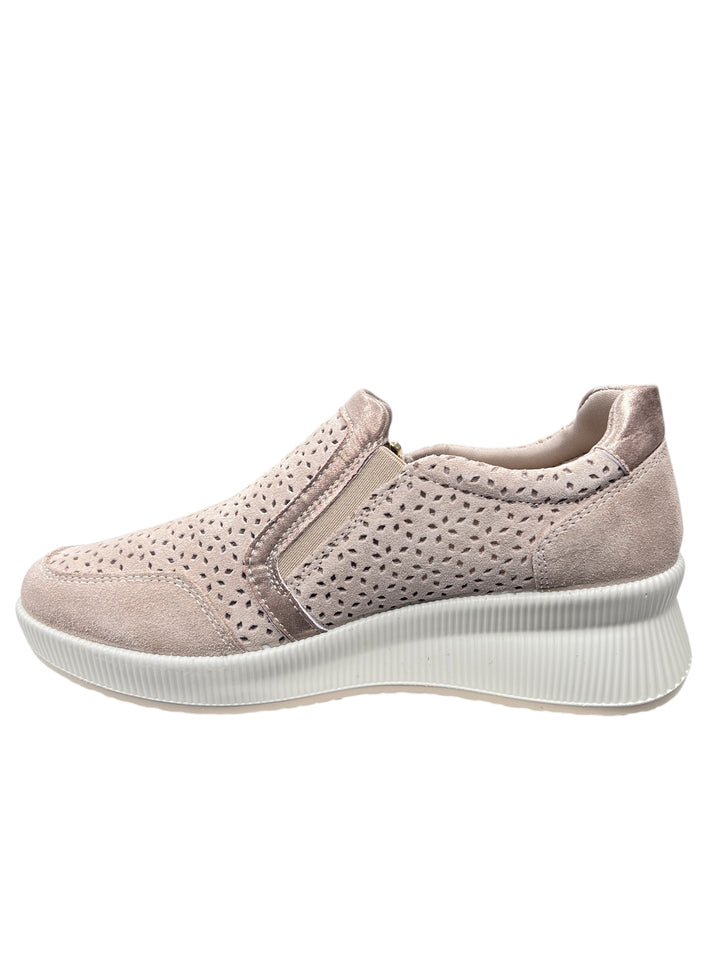sneakers donna pelle enval soft art.7769133 visone
