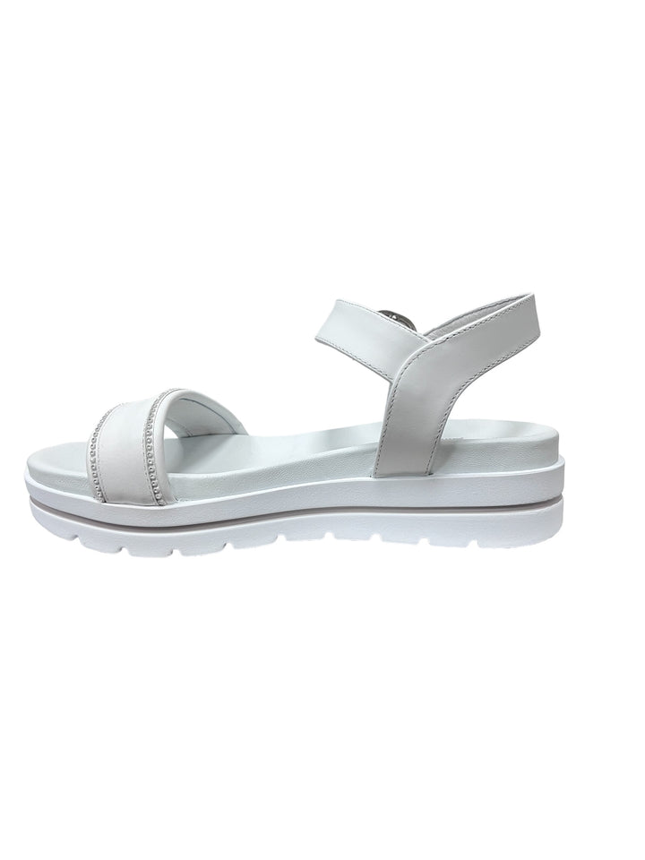sandali donna pelle nero giardini art.e307812d707 bianco