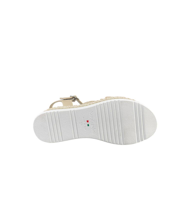 sandali donna pelle nerogiardini art. e307820d453 lino