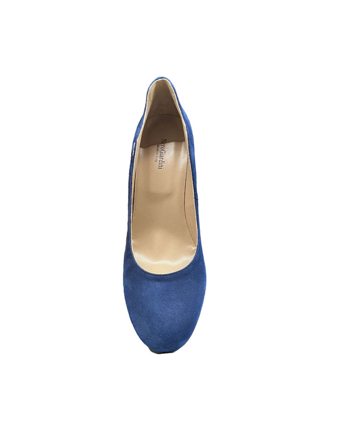 Décolleté donna camoscio nero giardini art.7941d222 blu cobalto