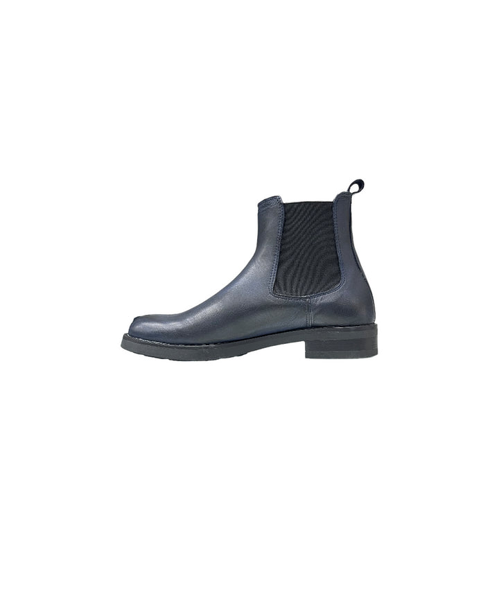 stivaletto beatles donna pelle ot art. 8010 blu