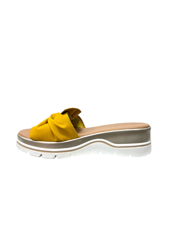 sandali ciabatte donna pelle la repo art.81130-e4  giallo