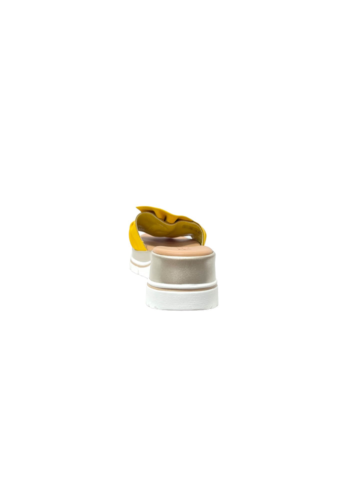 sandali ciabatte donna pelle la repo art.81130-e4  giallo