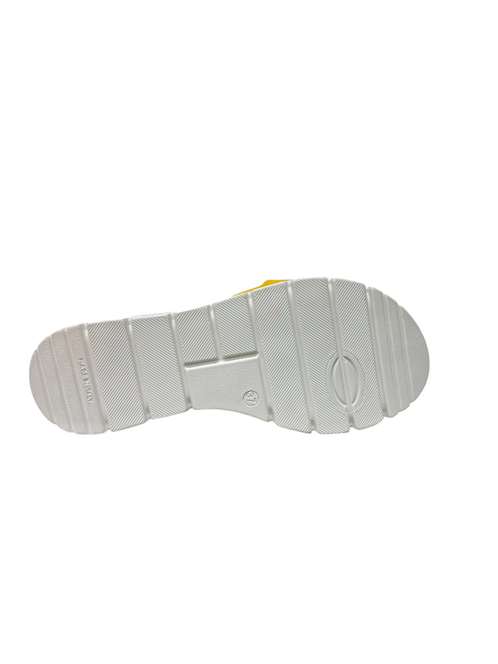 sandali ciabatte donna pelle la repo art.81130-e4  giallo
