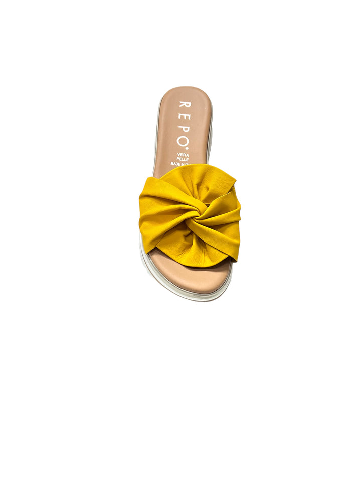 sandali ciabatte donna pelle la repo art.81130-e4  giallo