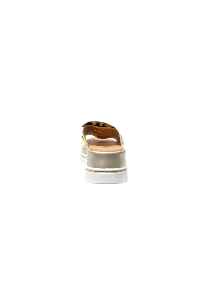sandali ciabatte donna pelle la repo art.81130-e4 platino
