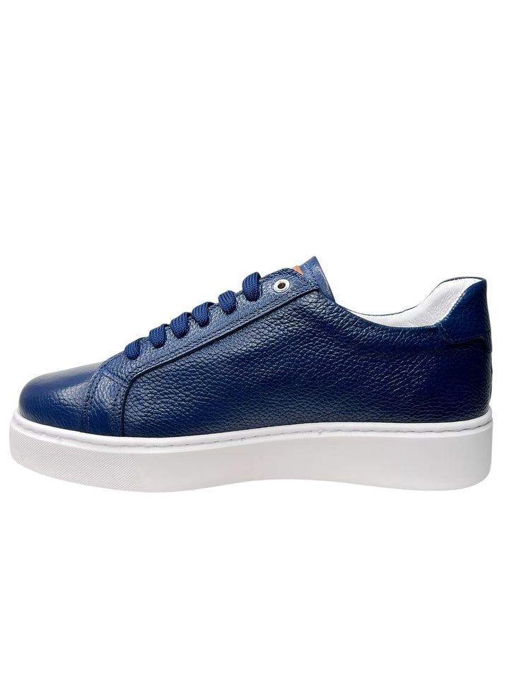 sneakers uomo pelle  exton art.830 blu