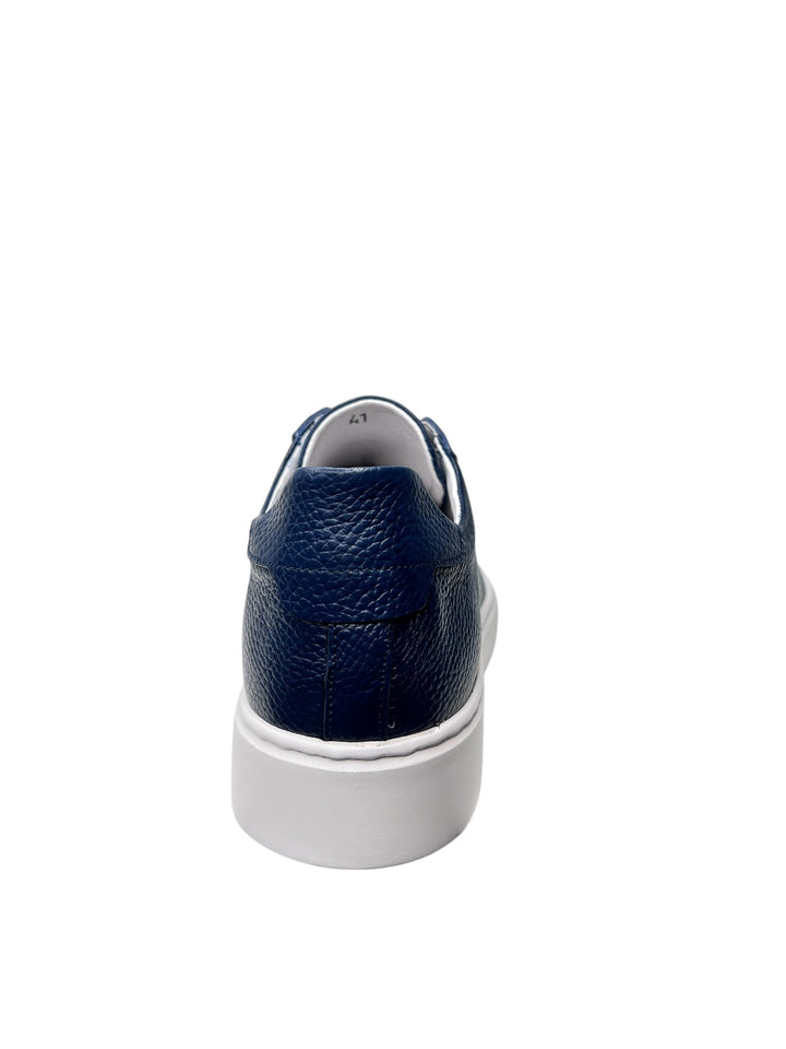 sneakers uomo pelle  exton art.830 blu
