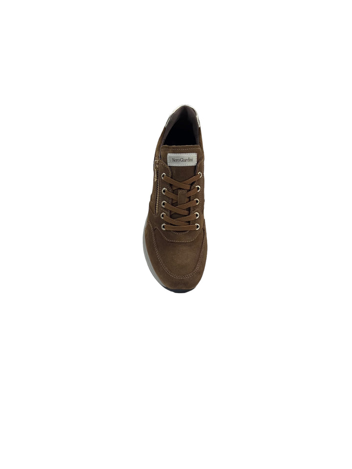 sneakers donna pelle nero giardini art.i308371d339 malto
