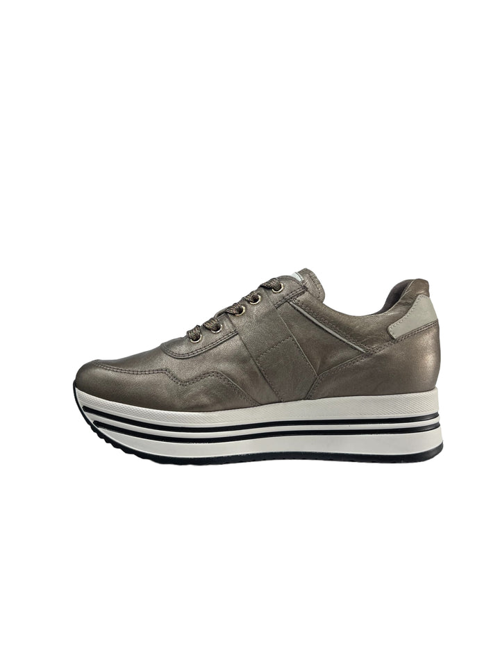 sneakers donna pelle nero giardini art.i308380d322 brown