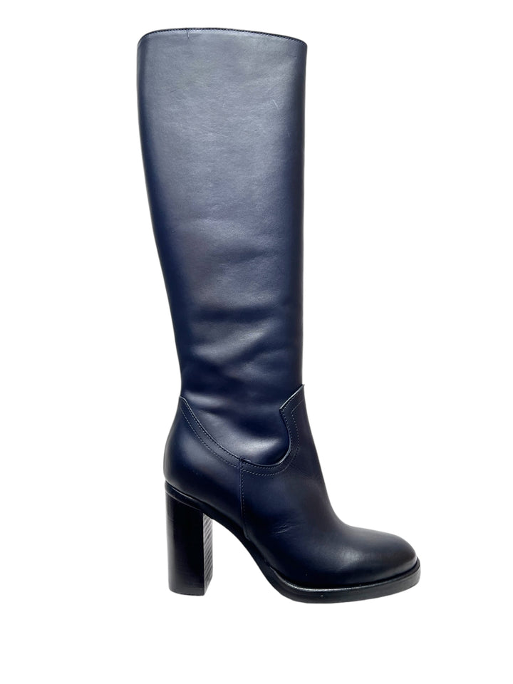 stivali donna pelle gianni crasto art.8552 blu ink