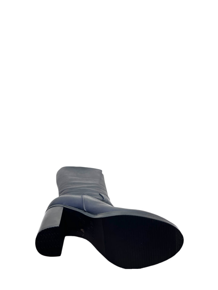 stivali donna pelle gianni crasto art.8552 blu ink