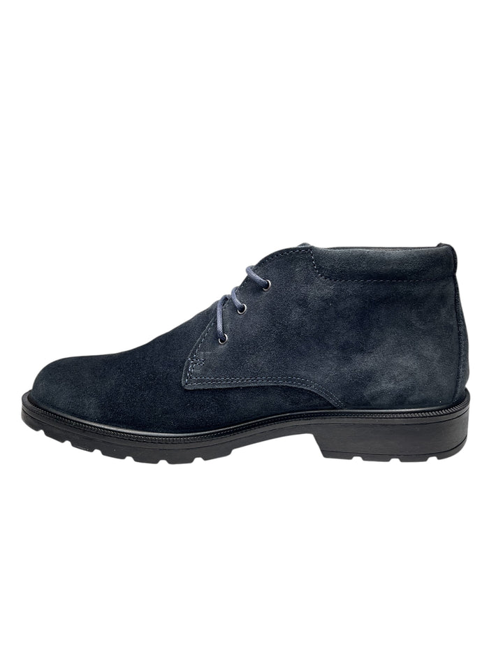 polacchino goretex uomo pelle blu notte