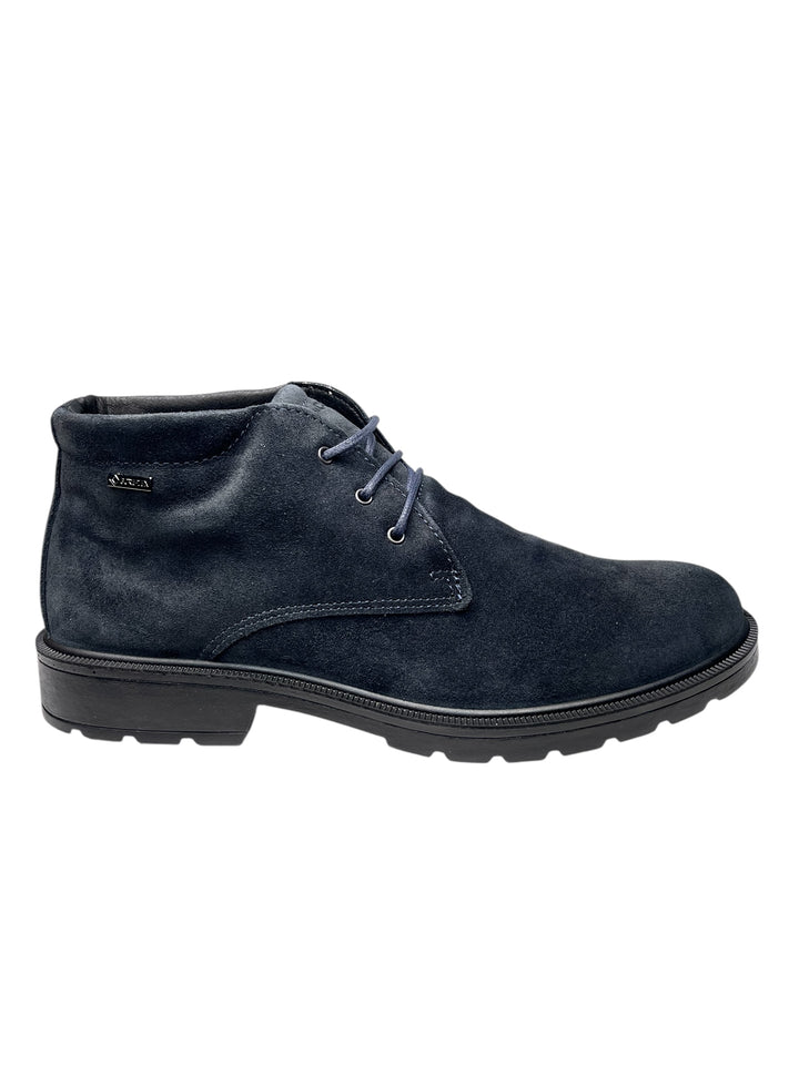 polacchino goretex uomo pelle blu notte