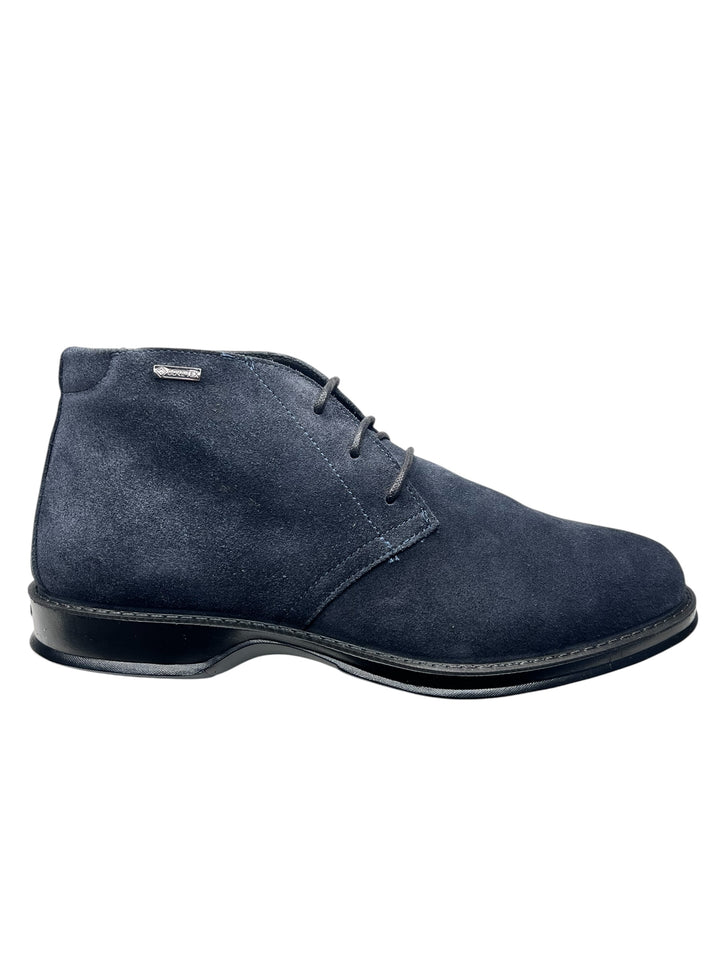 polacchino goretex uomo pelle blu notte
