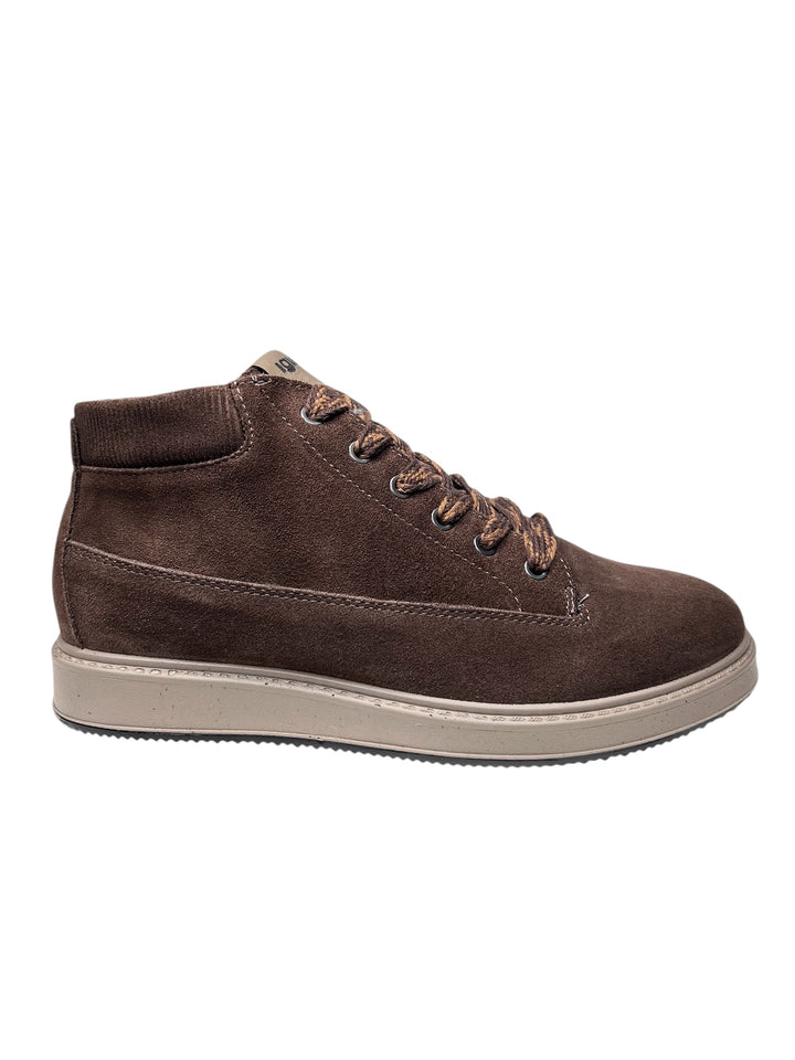 sneaker uomo pelle castagno