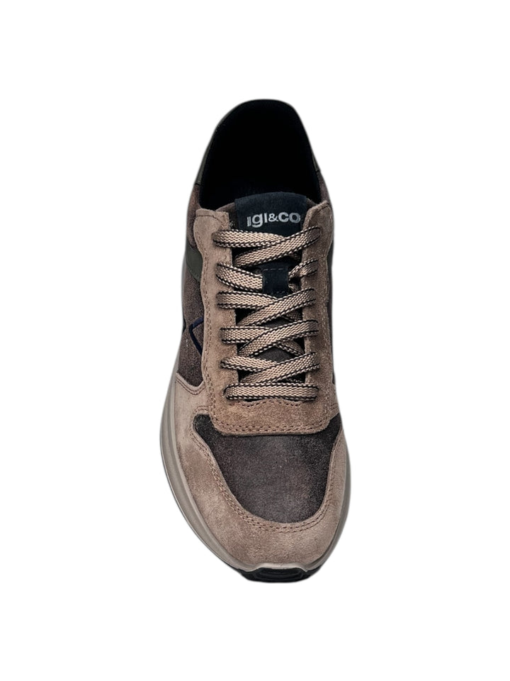 sneaker uomo pelle sesamo-marrone
