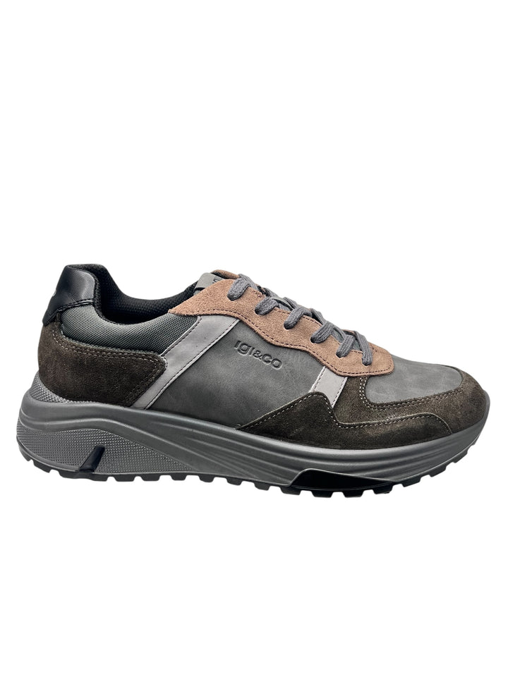 sneaker uomo pelle bosco-sesamo