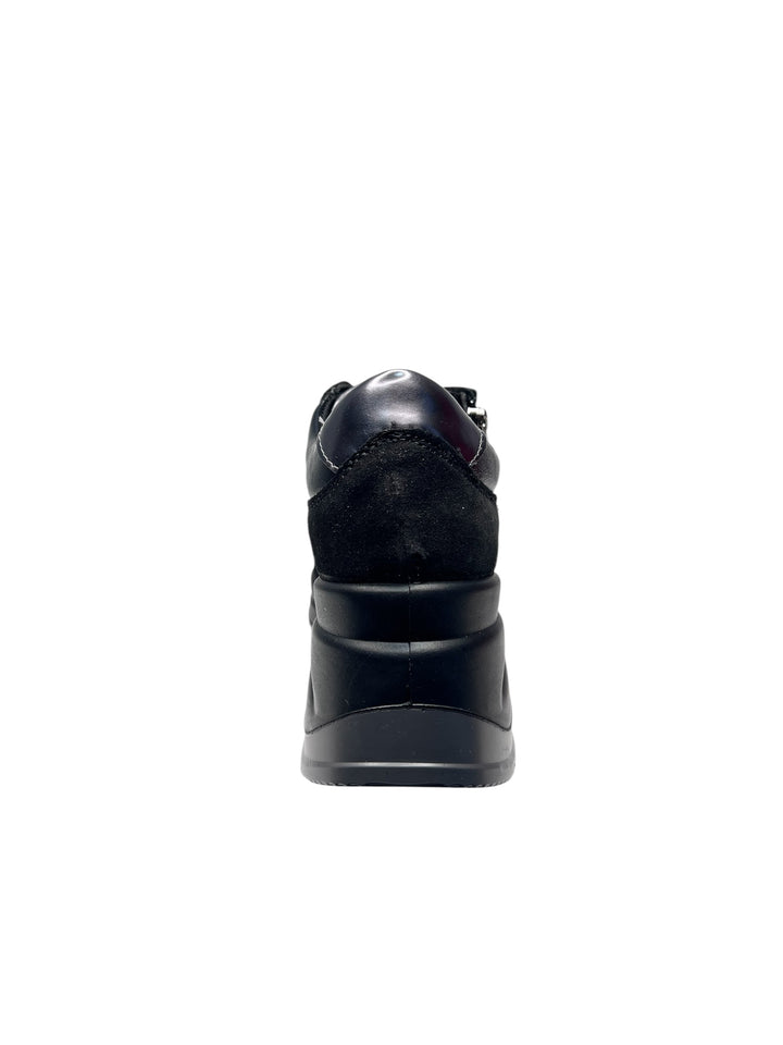 sneaker donna pelle nero