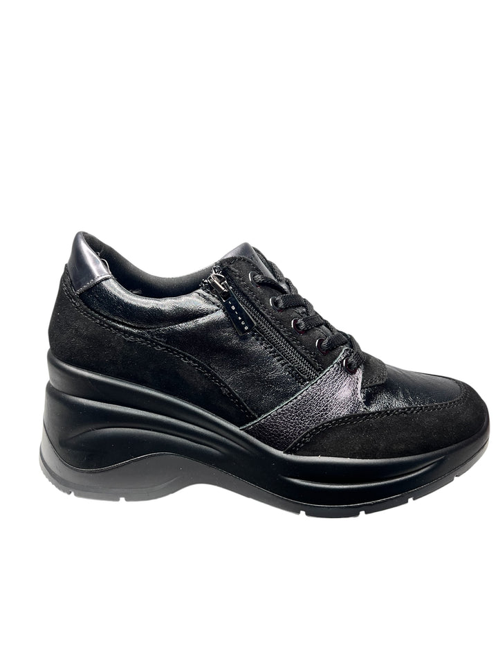sneaker donna pelle nero