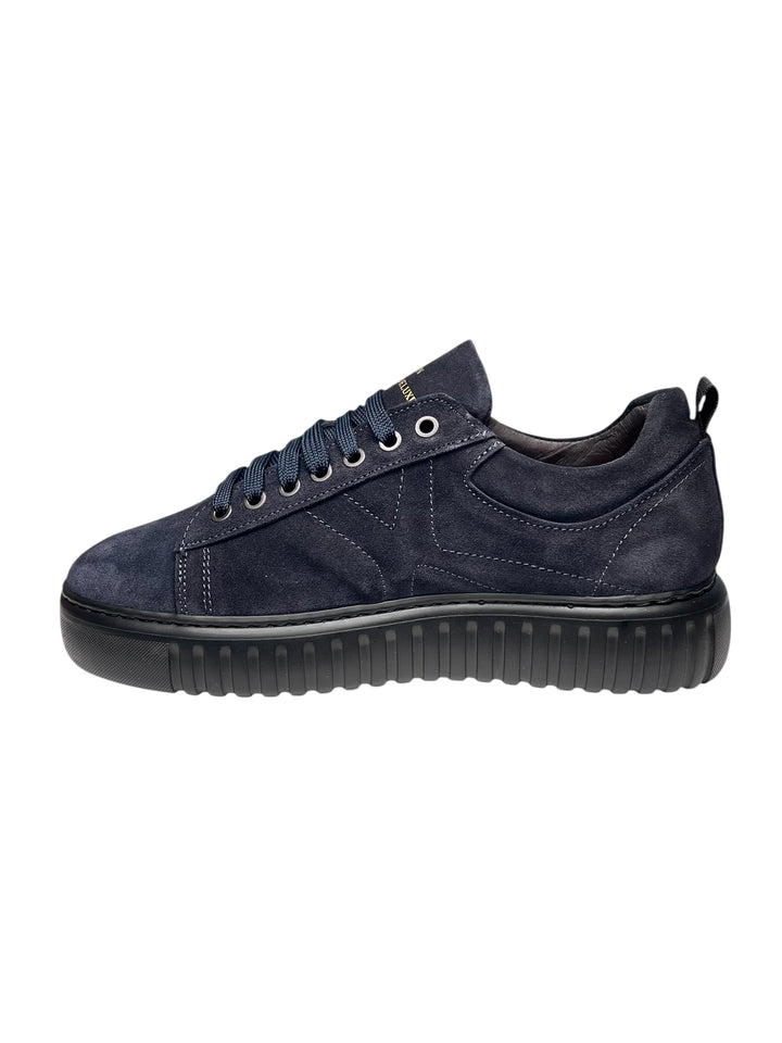 sneaker uomo pelle blu