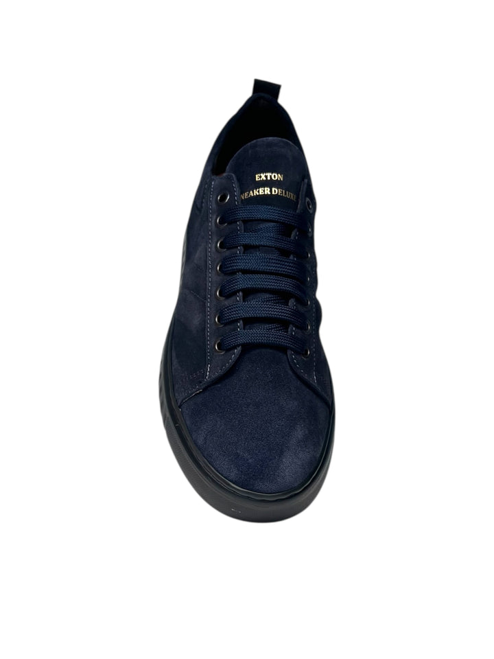sneaker uomo pelle blu