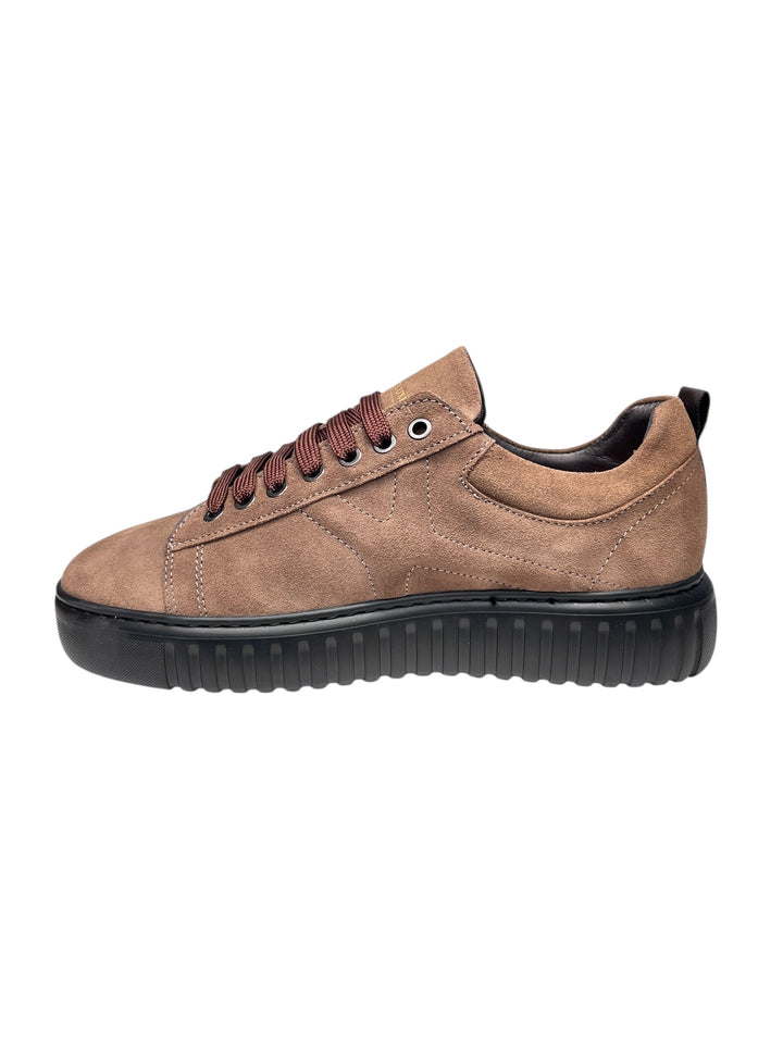 sneaker uomo pelle taupe