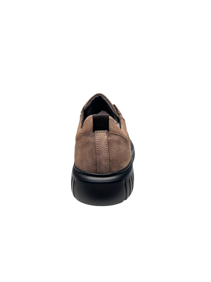 sneaker uomo pelle taupe