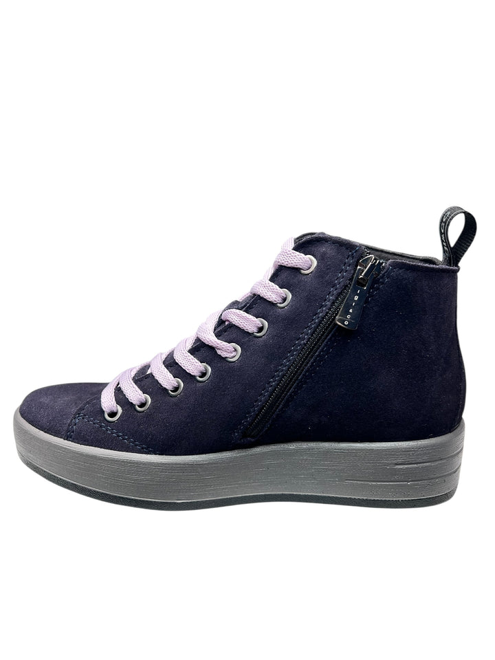 sneaker alta donna pelle