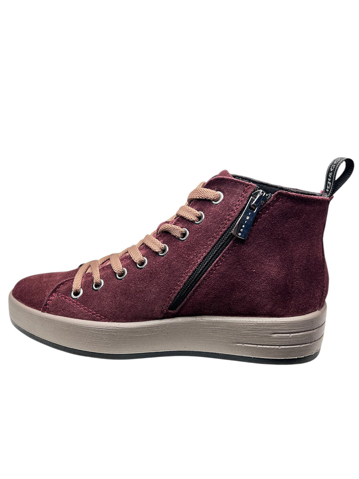 sneaker alta donna pelle