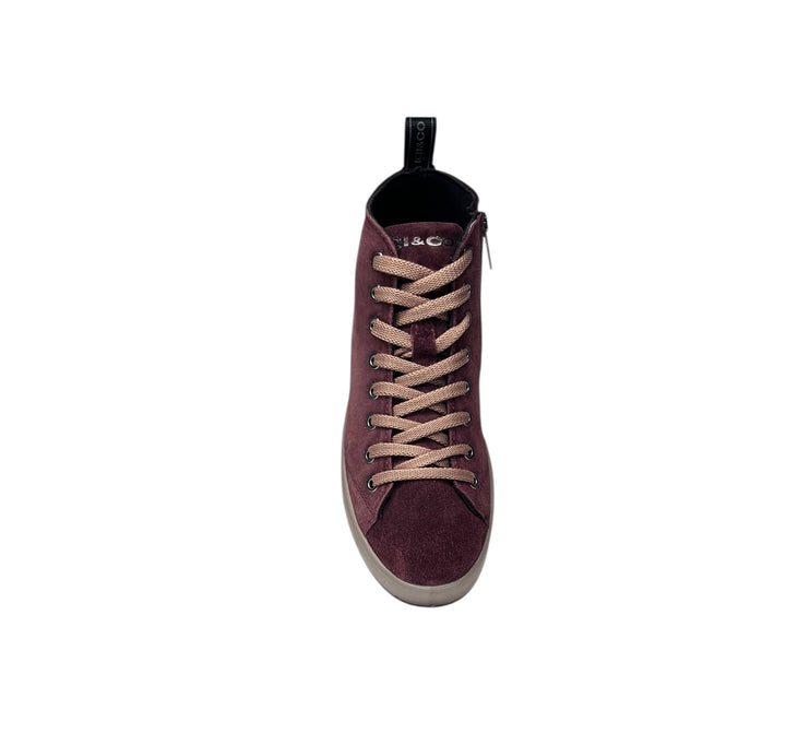 sneaker alta donna pelle