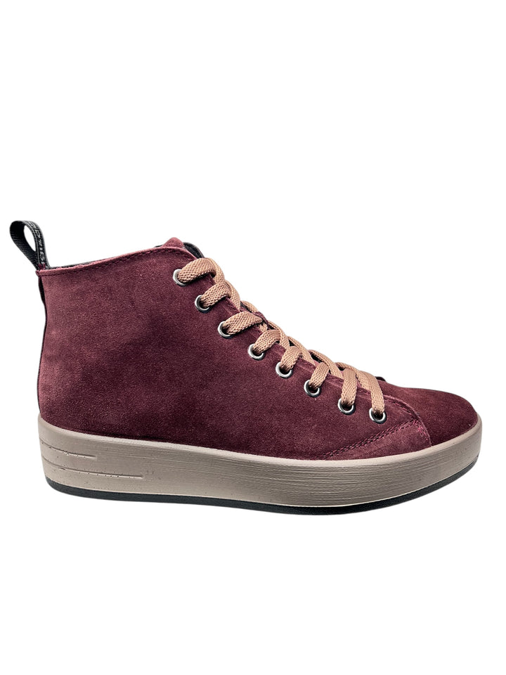 sneaker alta donna pelle