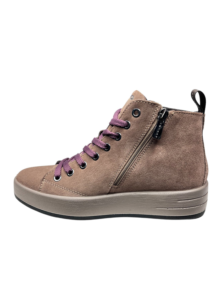 sneaker alta donna pelle