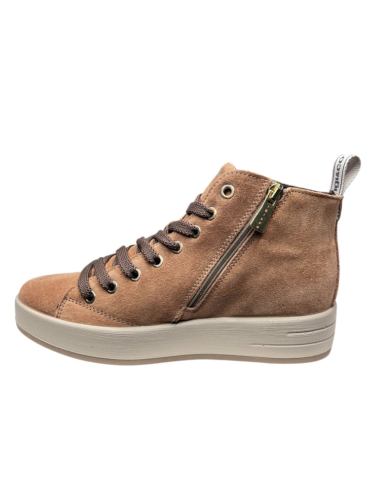 sneaker alta donna pelle