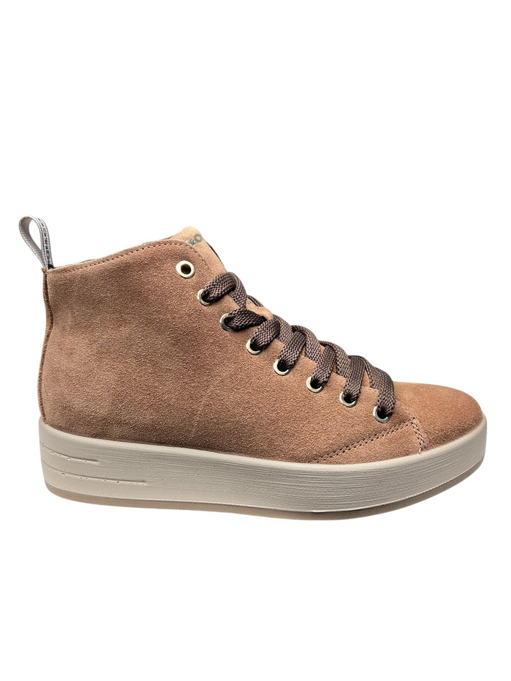 sneaker alta donna pelle