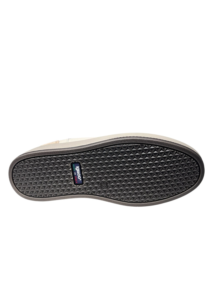 sneaker donna pelle avorio-beige