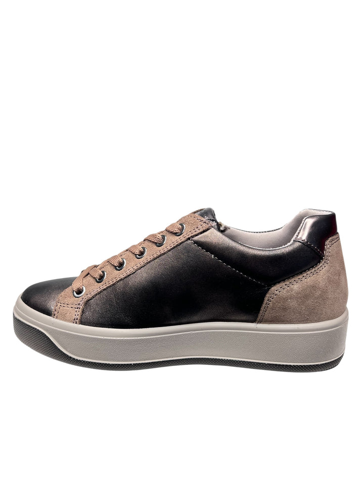 sneaker donna pelle taupe