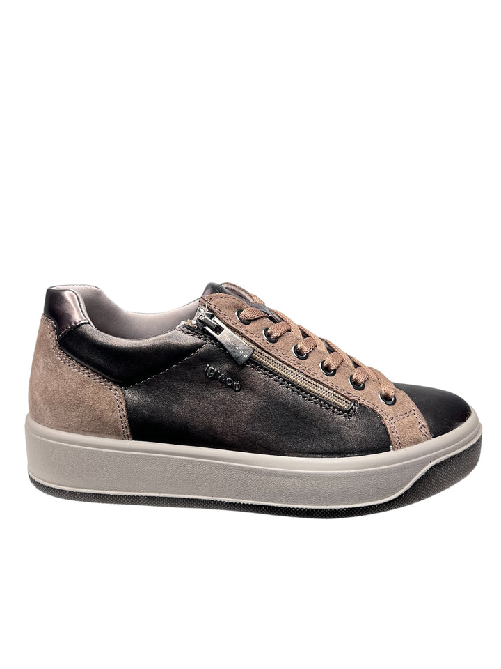 sneaker donna pelle taupe