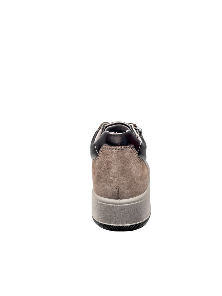 sneaker donna pelle taupe