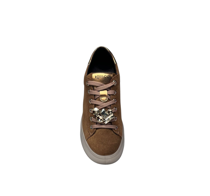 sneaker donna pelle cognac