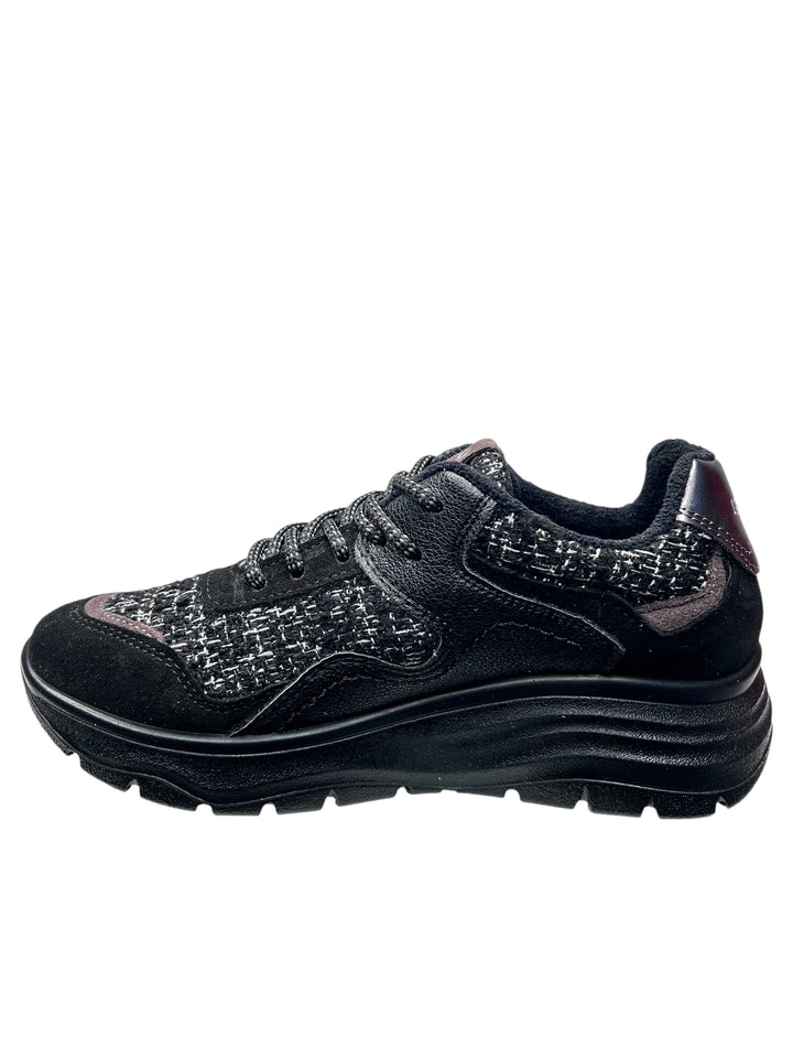 sneaker donna pelle nero