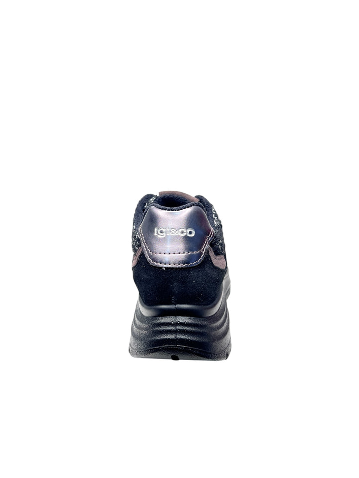 sneaker donna pelle nero