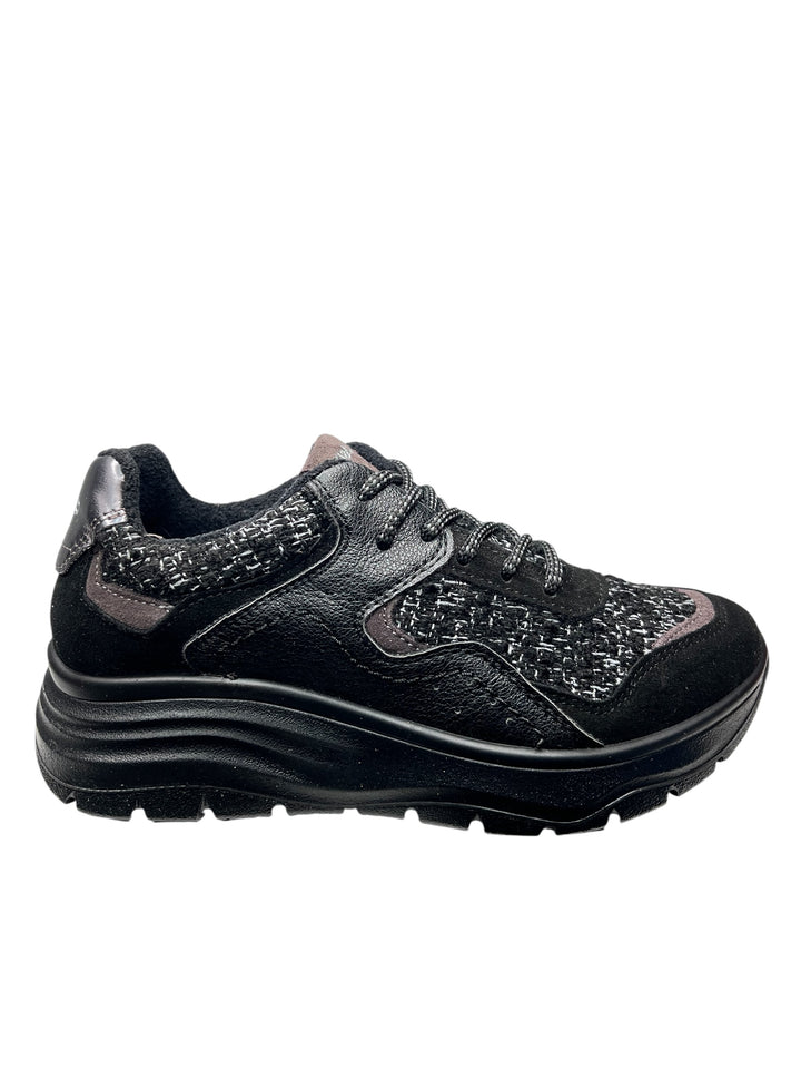 sneaker donna pelle nero