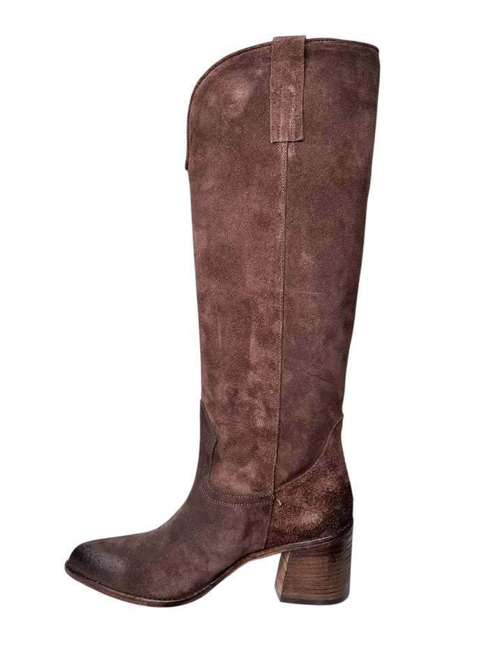 stivale donna pelle ebano