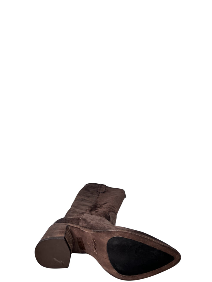 stivale donna pelle ebano