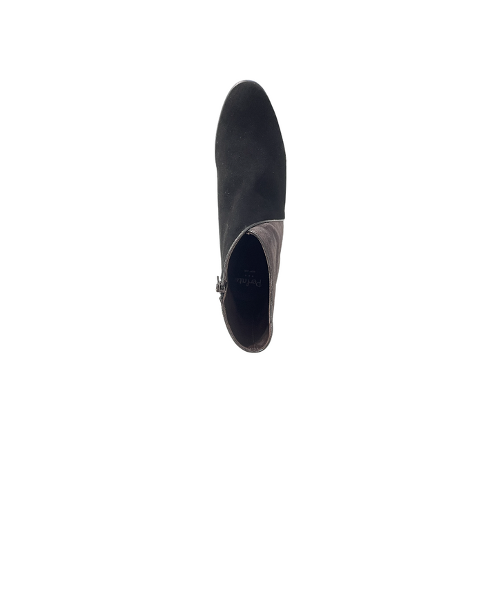 tronchetti pelle scamosciata perlato art. 9444 nero-antracite