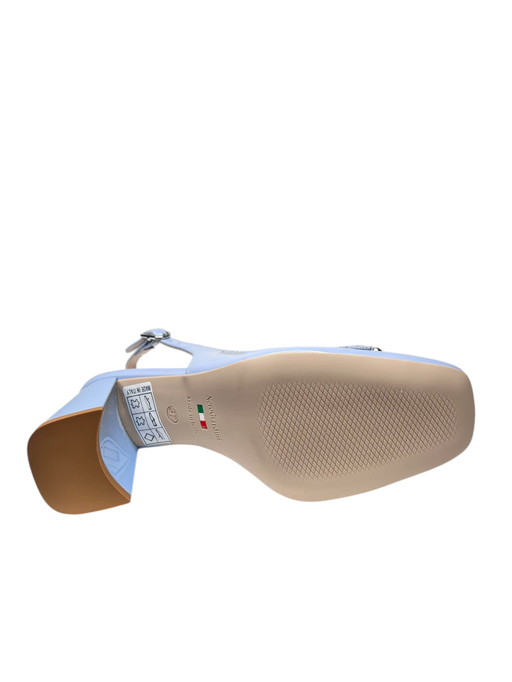 slingback donna pelle nero giardini art.e509490d210 celeste