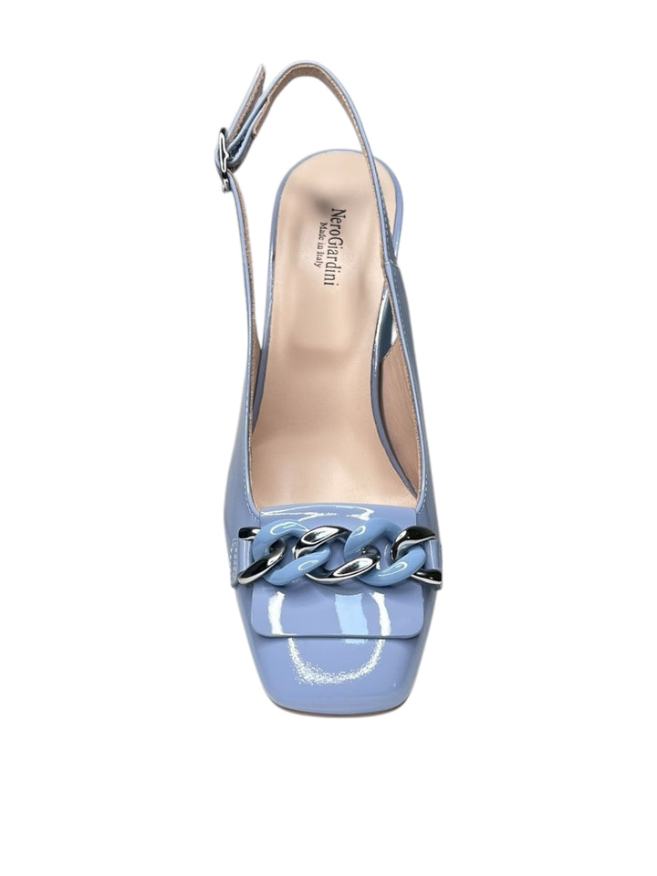 slingback donna pelle nero giardini art.e509490d210 celeste