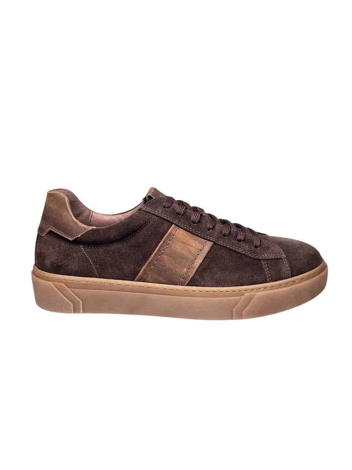 sneaker uomo pelle testa di moro